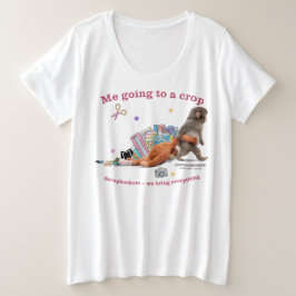 女性用プルザモンパンクトザモンキーモチーフTシャツ（大きいサイズ） プラスサイズTシャツ
