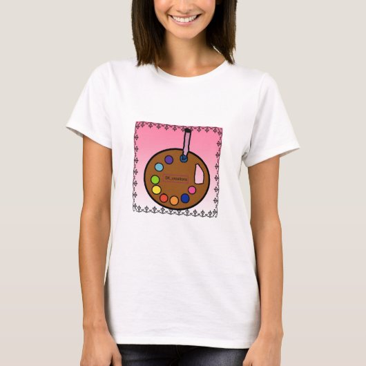 女性用プレーンのロゴTシャツ Tシャツ (正面)