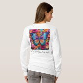 女性用ベーシックロングスリーブTシャツ Tシャツ (裏面フル)