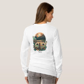 女性用ベーシックロングスリーブTシャツ Tシャツ (裏面フル)
