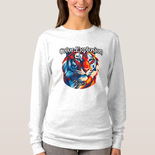 女性用ベーシックロングTシャツ Tシャツ (正面)