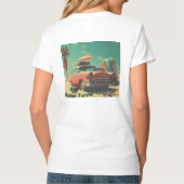 女性用ベーシックVネックTシャツ Tシャツ (裏面)