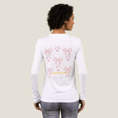 女性用ホワイトスウェットシャツ トライブレンドTシャツ (背面全体)