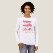 女性用ホワイトスウェットシャツ トライブレンドTシャツ (正面全体)