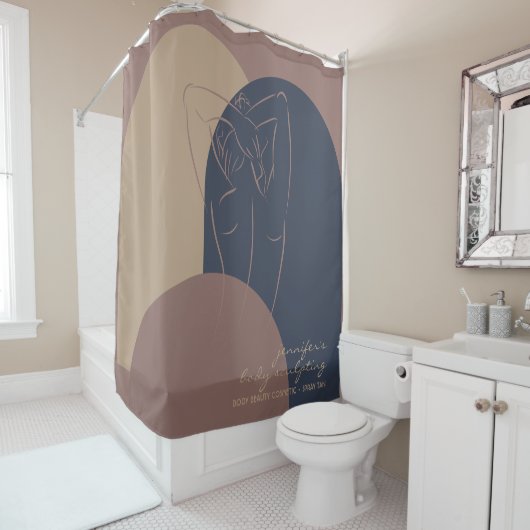 女性用ボディースカルプティング・コンターリングスプレータンニング シャワーカーテン (インサイチュ)