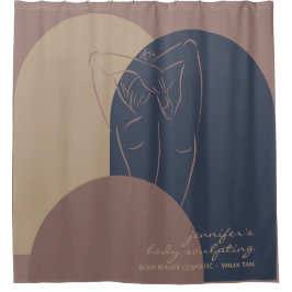 女性用ボディースカルプティング・コンターリングスプレータンニング シャワーカーテン
