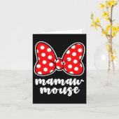 女性用ママウォ Mouse ファミリーバケーション ボウ カード (黄色い花)