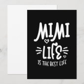 女性用ミミ ライフ・イズ・ザ・ベスト・ライフ 感謝祭 招待状 (正面/裏面)