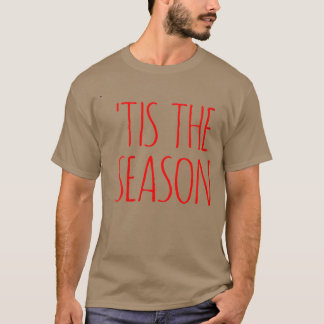 女性用メリーシーズンクリスマスフレーズ装飾L Tシャツ