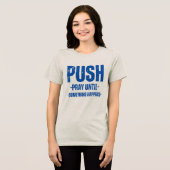 女性用モチベーショナルTシャツ P.U.S.H Tシャツ (正面全面)