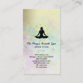 *～女性用ヨガ・金ゴールドグリッター 名刺 (裏面)