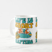 女性用ラフティングデザインTシャツ コーヒーマグカップ (正面左)