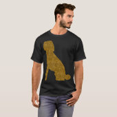 女性用ラブラドール女犬動物プードル Tシャツ (正面フル)