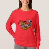 女性用レッド「Love Without Limits」グラフィック Tシャツ (正面)