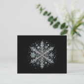 女性用レトロ雪の結晶Tシャツ エンクロージャーカード (スタンド正面)