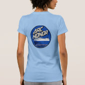 女性用レトロ80年代スケートショップTシャツ Tシャツ (裏面)