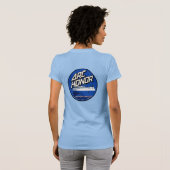 女性用レトロ80年代スケートショップTシャツ Tシャツ (裏面フル)