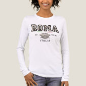 女性用ローマ・イタリア Est 753 BC ロング トライブレンドTシャツ (正面)