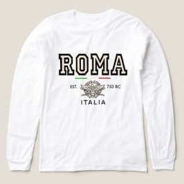 女性用ローマ・イタリア Est 753 BC ロング トライブレンドTシャツ