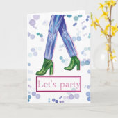 女性用友人おもしろいパーティー誕生日カード カード (黄色い花)