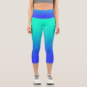 女性用圧縮がウエストの高さにフィット カプリレギンス (正面)