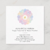 *～*女性用曼荼羅瞑想エネルギーパステルレインボー スクエア名刺 (裏面)