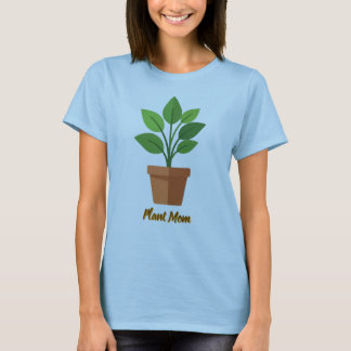 女性用植物デザイン Tシャツ