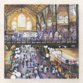 女性用水の押入れは?ブダペスト ガラスコースター (正面)