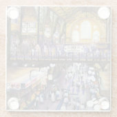 女性用水の押入れは？ブダペスト ガラスコースター (裏面)