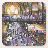 女性用水の押入れは？ブダペスト スクエアペーパーコースター (正面)