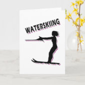 女性用水上スキーホビー カード (黄色い花)