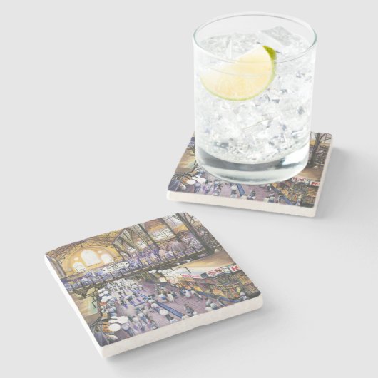 女性用水洗トイレは?ブダペスト ストーンコースター (横)