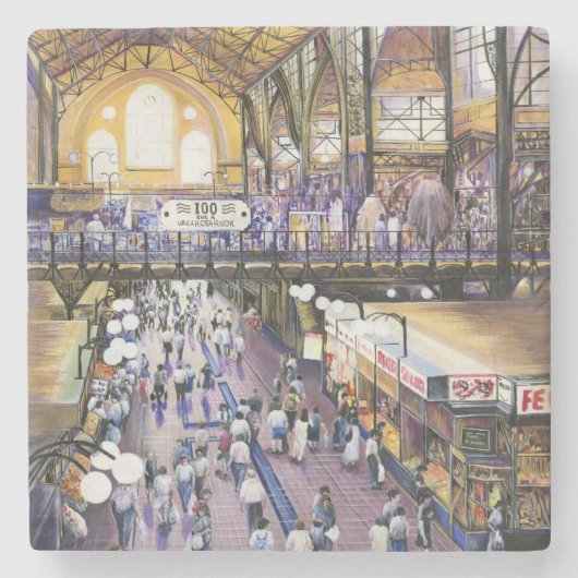 女性用水洗トイレは？ブダペスト ストーンコースター (正面)