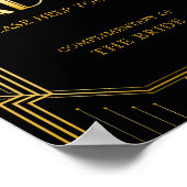 女性用浴室バスケットサイン | Gatsbyアールデコ ポスター (角)