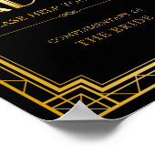 女性用浴室バスケットサイン | Gatsbyアールデコ ポスター (角)