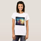女性用神秘的な子供と惑星Tシャツ Tシャツ (正面フル)