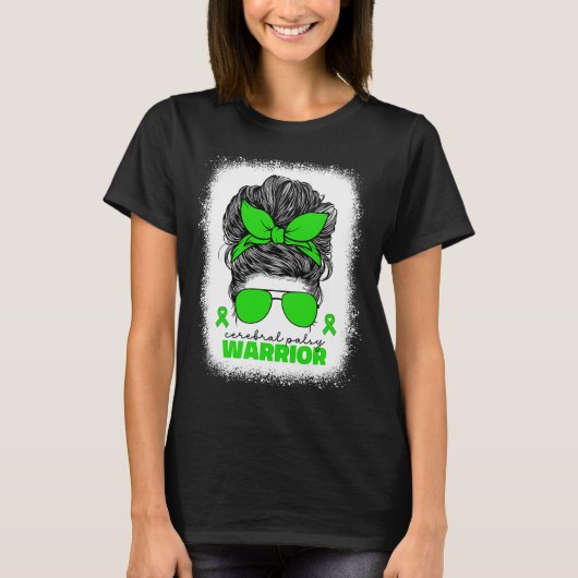 女性用脳性麻痺の戦士ママCpアウェア Tシャツ (正面)
