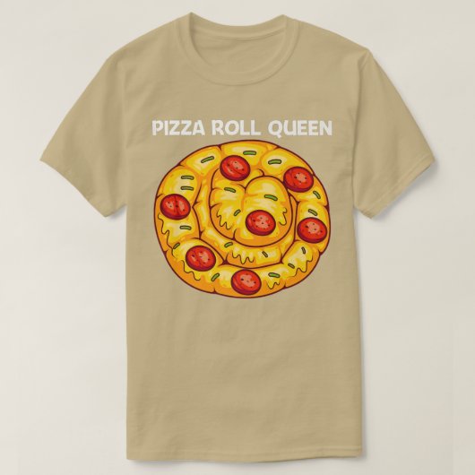 女性用転が可愛いピザデザインママピザスナックF Tシャツ (デザイン正面)