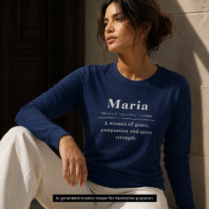 女性用辞書風名前の意味定義Tシャツ トライブレンドTシャツ