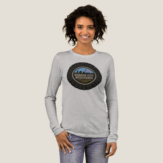 女性用長袖ラバーシティレジスタンス トライブレンドＴシャツ (正面全体)