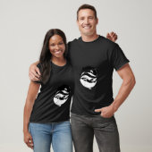 女性用陰陽オルカクジラVネック Tシャツ (ユニセックス)
