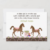 女性用馬ベビーシャワー招待状 招待状 (正面)