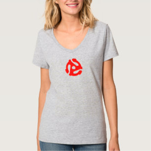 女性用45RPMレコードコンバータティー Tシャツ