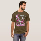 女性用50誕生日第50回Tシャツ Tシャツ (正面フル)