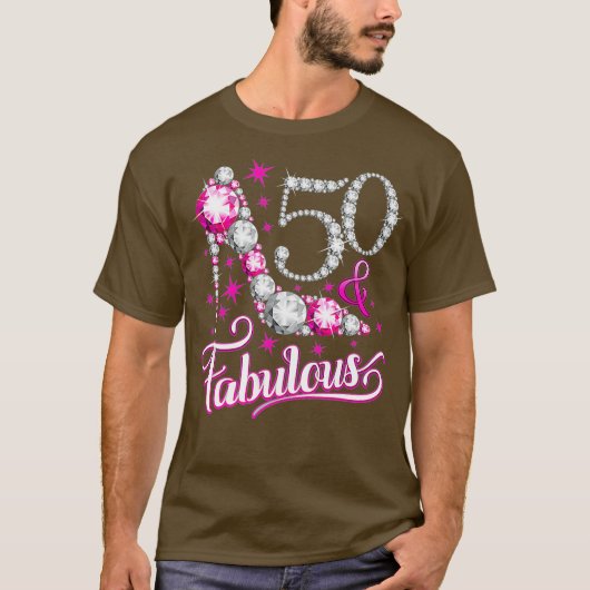 女性用50誕生日第50回Tシャツ Tシャツ (正面)