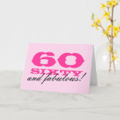 女性用60誕生日カード | 60そして素晴らしい! カード (黄色い花)