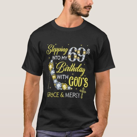 女性用69誕生日に足を踏み入れる Tシャツ (正面)