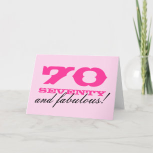 女性用70誕生日カード 70そして素晴らしい! カード