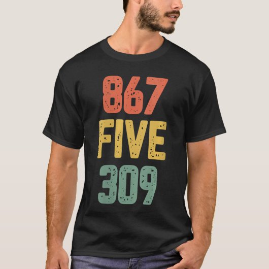 女性用8675309懐かしい面白い80年代Tシャツレトロ音楽 Tシャツ (正面)