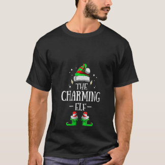 女性用 かわいいエルフ マッチング ファミリー グループ クリスマス Tシャツ